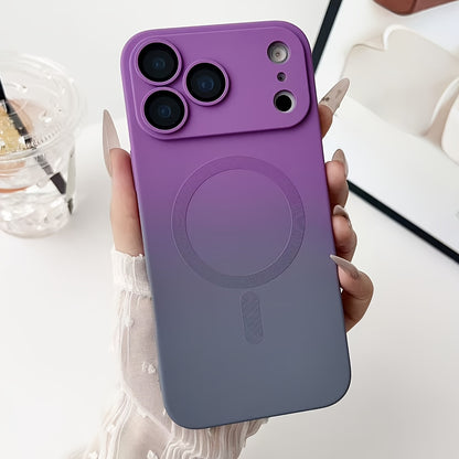 Magnetic Wireless Charging Phone Case Gradient Color For iPhone