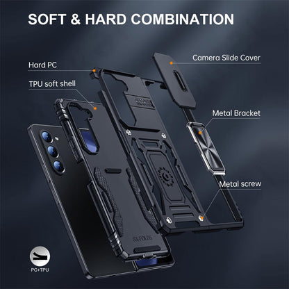 Extreme Z Fold 6, 5, 4 Shockproof Ring Stand Cam Slide Case