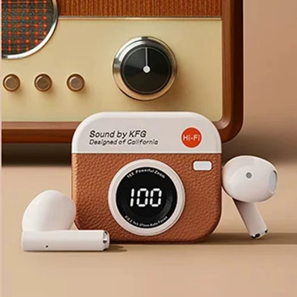 Retro Camera Wireless Headphones