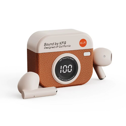 Retro Camera Wireless Headphones