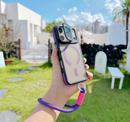 High-end Phone Case with Hidden Stand and Lanyard iPhone 17