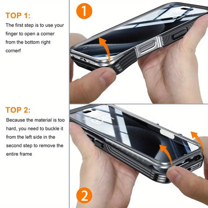 Magnetic Wireless Charging Glass Screen Protector 360 ° Anti-drop Phone Case iPhone 17