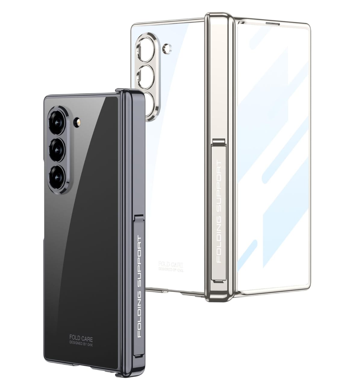 CrystalMag Z Fold 6 Transparent Magnetic Hinge Case