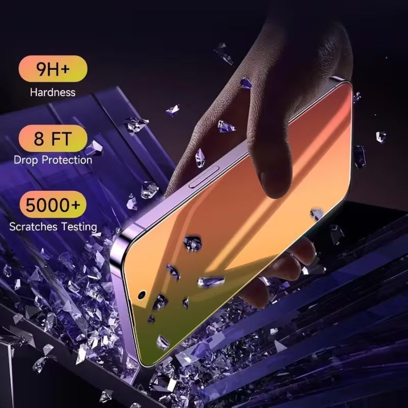 2pcs Anti-Peep Privacy Glass Screen Protector & 1pc Camera Lens Protector for iPhone 17