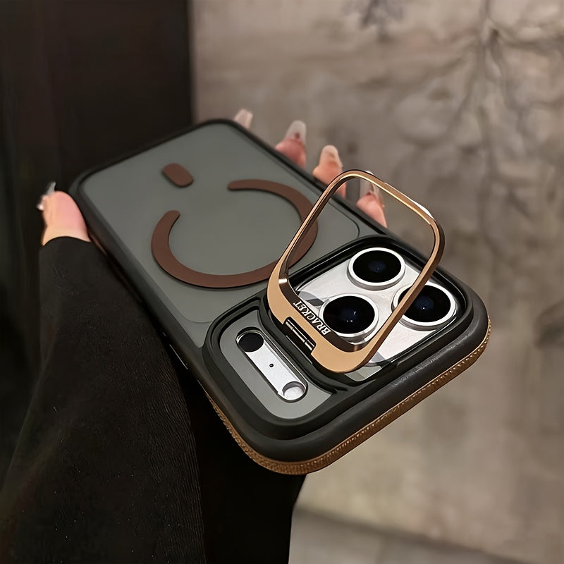 Magnetic Phone Case with Anti-Slip Edge Strip Stand Suitable for iPhone 17